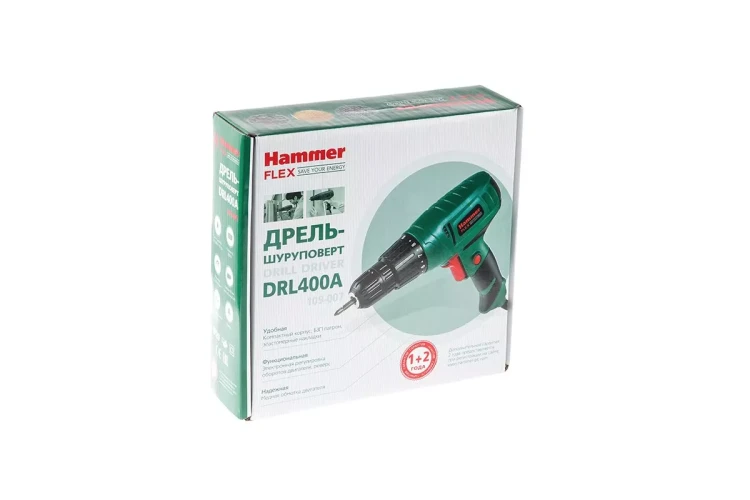 Дрель-шуруповерт HAMMER Flex DRL400A купить в Надыме