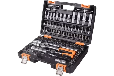 Набор инструментов АВТО, 1/2" , 1/4" , CrV, в кейсе 94 предм Вихрь 73/6/7/7 купить в Надыме