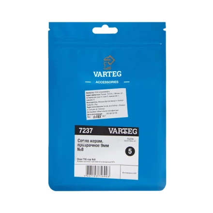 Сопло керамическое прозрачное 9 мм №8 VARTEG купить в Надыме