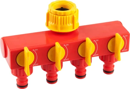 Распределитель GRINDA четырехканальный, из ударопрочной пластмассы, "резьба внешняя 3/4"-1"-соединитель" 8-426314_z01 купить в Надыме