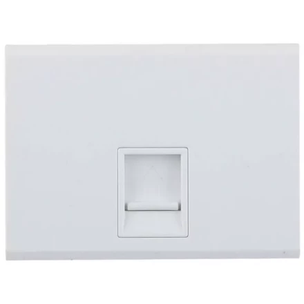 Розетка СВЕТОЗАР &quot;ЭФФЕКТ&quot; компьютерная, одинарная, без вставки и рамки, цвет белый SV-54419-W купить в Надыме