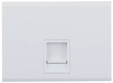 Розетка СВЕТОЗАР &quot;ЭФФЕКТ&quot; компьютерная, одинарная, без вставки и рамки, цвет белый SV-54419-W купить в Надыме