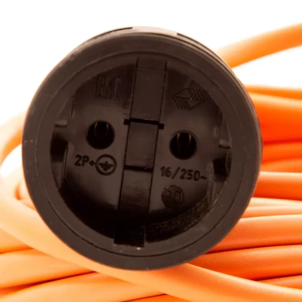 Удлинитель-шнур силовой 20 м Сибртех 95832, 16А, тип УХ16, ПВС, усиленный, 1 розетка без заземления купить в Надыме
