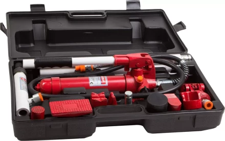 Набор ЗУБР "ЭКСПЕРТ" гидравлический, портативный для правки кузова, в пластиковом кейсе, 4т, 62МПа 43035-4 купить в Надыме