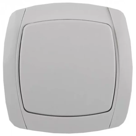 Выключатель СВЕТОЗАР "CITY LIGHT" одноклавишный в сборе, цвет белый, 10А/~250В SV-54230-W купить в Надыме