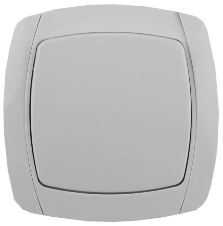 Выключатель СВЕТОЗАР "CITY LIGHT" одноклавишный в сборе, цвет белый, 10А/~250В SV-54230-W купить в Надыме