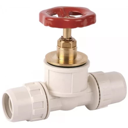 Кран ЗУБР "ШиреФит" запорный в сборе "штуцер с гайкой - кран запорный с маховиком- штуцер с гайкой", 16мм 51571-16 купить в Надыме