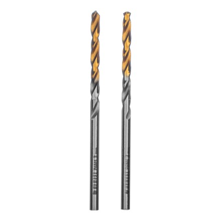 Сверло спиральное по металлу 3 x 60 мм, Р6М5, Golden Tip , 2шт. Denzel 718225 купить в Надыме