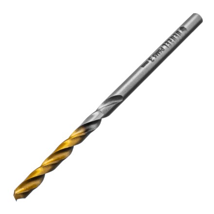 Сверло спиральное по металлу 3 x 60 мм, Р6М5, Golden Tip , 2шт. Denzel 718225 купить в Надыме