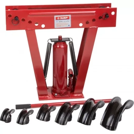 Набор ЗУБР &quot;ЭКСПЕРТ&quot; Трубогиб гидравлический, 12т, ход штока 232мм, 6 насадок 43078-12 купить в Надыме