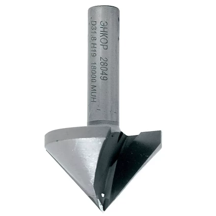 Фреза пазовая галтельная V-обр 90 град. ф31,8мм хв 8мм Энкор 28049 купить в Надыме