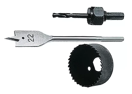 Набор для установки врезных замков 22 мм/54 мм перовое сверло/кольцевая пила MATRIX 70494 купить в Надыме