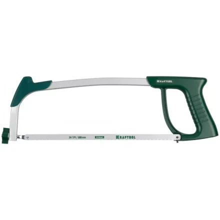 Ножовка по металлу, KRAFTOOL 15811, металлическая рукоятка, натяжение 120 кг, 300 мм 15811 купить в Надыме