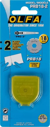 Лезвие OLFA круговое из нержавеющей стали для PRC-2, 18х0,3мм, 2шт OL-PRB18-2 купить в Надыме