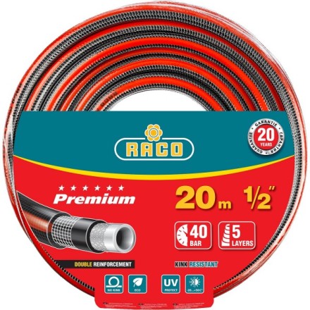 Шланг RACO &quot;PREMIUM&quot; поливочный, 40атм., армированный, 3-х слойный, 1/2&quot;х20м 40300-1/2-20 купить в Надыме