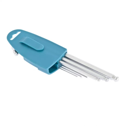 Набор ключей имбусовых HEX 1,5–10 мм S2 9 шт экстра-длинные с шаром сатинированные Gross 16404 купить в Надыме