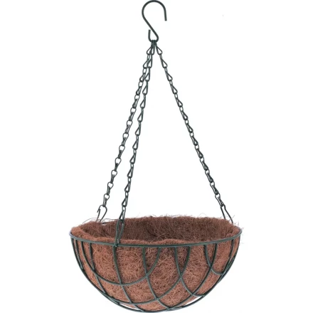 Кашпо подвесное с вкладышем из коковиты полукруглое d30см PALISAD 69017 купить в Надыме