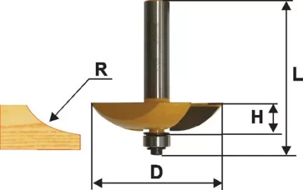 Фреза фигирейная горизонтальная Ф51Х13 мм хвостовик 12 мм 46565 купить в Надыме