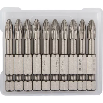 Биты "ЕХPERT" торсионные кованые, обточенные, KRAFTOOL 26123-2-50-10, Cr-Mo сталь, тип хвостовика E 1/4", PZ2, 50мм, 10шт 26123-2-50-10 купить в Надыме