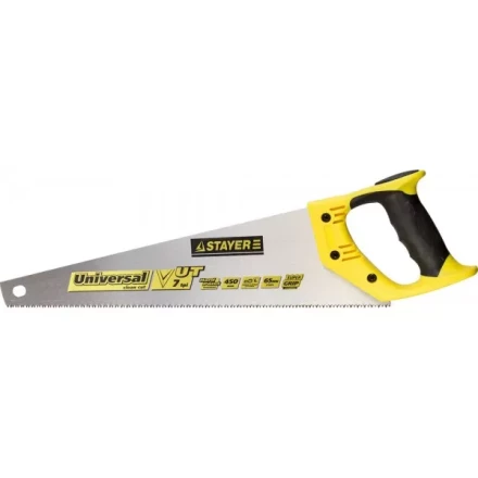 Ножовка универсальная (пила) STAYER Universal 450 мм, 7 TPI, универсальный зуб, рез вдоль и поперек волокон, для средних заготовок, фанеры, ДСП, МДФ 1510-45_z01 купить в Надыме
