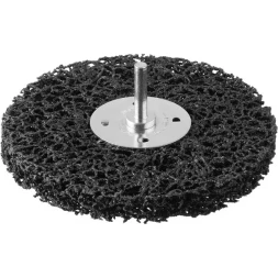 ЗУБР "ПРОФЕССИОНАЛ". Щетка дисковая для дрели, нейлоновая проволока с абразивным покрытием, с открытой агрессивной структурой, 125мм 35162-125_z01