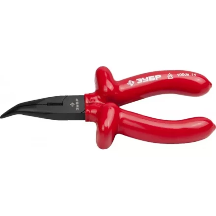 Тонкогубцы ЗУБР "МАСТЕР" "ЭЛЕКТРИК" изогнутые диэлектрические, высоковольтные до ~1000В, 160мм 2214-4-16_z02 купить в Надыме