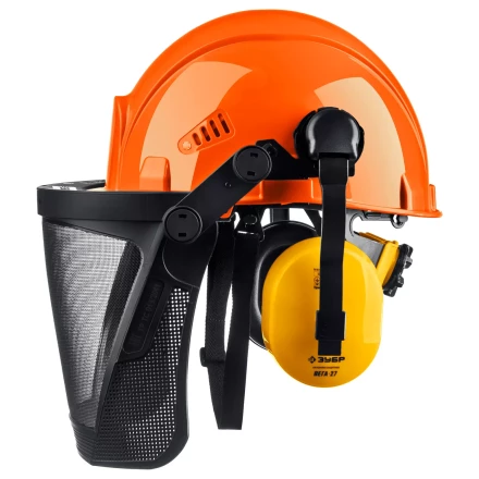 ЗУБР ТРИАДА, защитная каска в комплекте с наушниками и защитным сетчатым экраном, Профессионал (11099) купить в Надыме