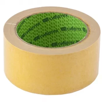 Лента клейкая двусторонняя 50 мм х 5 м на полипропиленовой основе Сибртех 88713 купить в Надыме