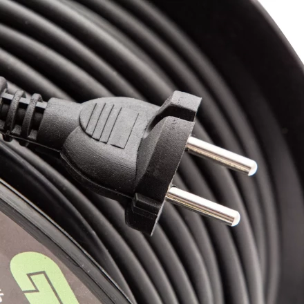 Удлинитель силовой 50 м Сибртех 95855, 10А, тип УХ10, ПВС, на кабельной катушке, 4 розетки без заземления купить в Надыме