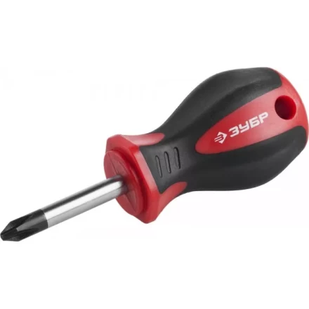 Отвертка ЗУБР "МАСТЕР", "STUBBY" ( бочка ), Cr-v, эргономичная двухкомпонентная рукоятка, PH2x38мм 25062-38-2_z03 купить в Надыме