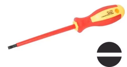 Отвертка диэлектрич. шлицевая 1,0х6х150мм, 1000В 19693 купить в Надыме