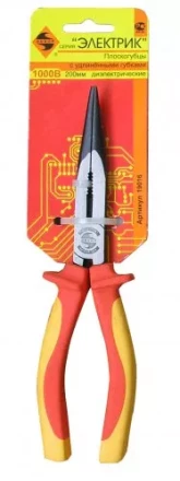 Плоскогубцы с удл. губками  диэлектр. 200мм 1/6/60 19016 купить в Надыме