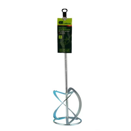 Насадка для миксера, для тяжелых растворов Сибртех, 160 х 590 мм, оцинкованная, хвостовик резьба М14, 848967 купить в Надыме