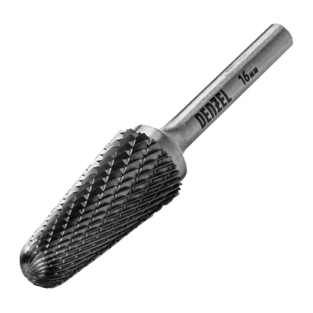 Борфреза по металлу твердосплавная Denzel 72073, коническая закругленная, тип-L, 16 мм купить в Надыме