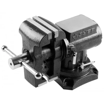 Тиски ЗУБР "ЭКСПЕРТ" слесарные, многофункциональные с поворотом в двух плоскостях, 125мм 32712-125 купить в Надыме