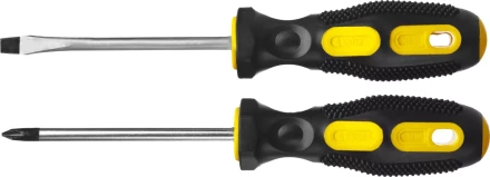 Набор STAYER "MASTER": Отвертки слесарные, двухкомпонентная рукоятка, магнитный наконечник, 2 / 6мм - 100мм, 2шт 2513-H2_z01 купить в Надыме
