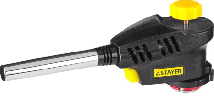 Газовая горелка "ProTerm" на баллон, STAYER "PROFESSIONAL" 55582, с пьезоподжигом, регулировка пламени, вихревое пламя, цанговое соединение, 1300С 55582 купить в Надыме