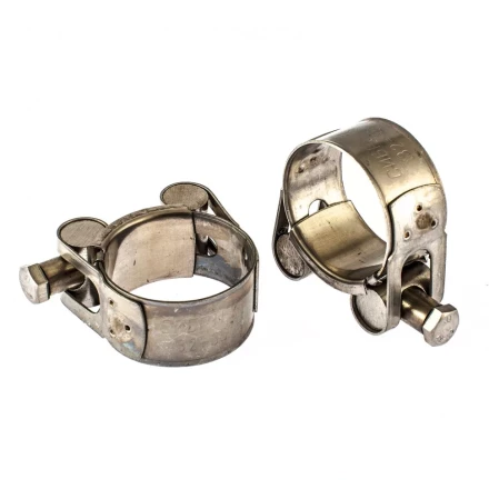 Хомуты металлические силовые 32-35 мм ширина 20 мм шарнирный W4 2 шт Сибртех 475193 купить в Надыме