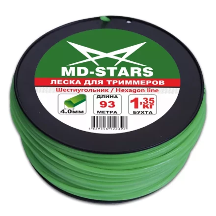 Леска для триммера HEXAGON LINE (шестиугольник) катушка 2,4ММХ259М купить в Надыме