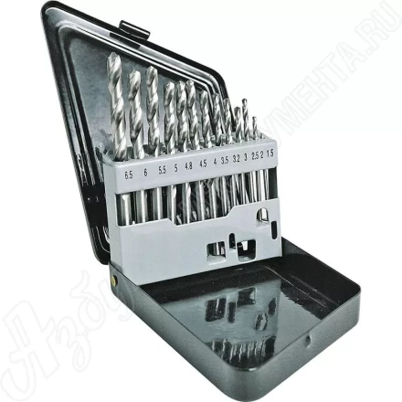 Набор сверл по мет 1,5-6,5мм 13шт белые, мет. коробка Кратон 1 05 01 011 купить в Надыме