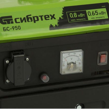 Бензогенератор Сибртех БС-950 с ручным стартером 94665 купить в Надыме