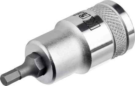 Торцовая бита-головка KRAFTOOL "INDUSTRIE QUALITAT", материал S2, HEX, сатинированная, 1/2", H4 27908-04_z01 купить в Надыме