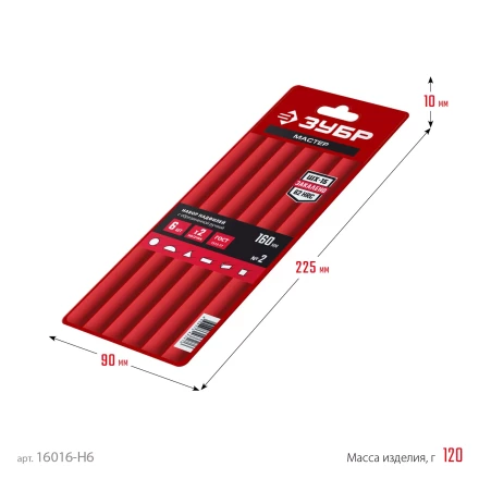ЗУБР 6 шт, 160 мм, в чехле, с ручками набор надфилей (16016-H6) купить в Надыме