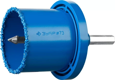 Набор кольцевых коронок ЗУБР "ПРОФЕССИОНАЛ" c карбид-вольфрамовым нанесением, 6 предм. в кейсе: коронки O 33, 53, 67, 73 мм, основание, сверло 33350-H6_z01 купить в Надыме