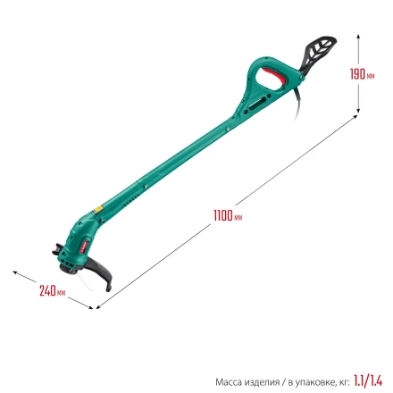 ЗУБР 300 Вт, ш/с 25 см, сетевой триммер (ТСН-25-300) купить в Надыме