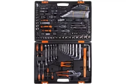 Набор инструментов, 1/2", 1/4", CrV, в кейсе 142 предм Вихрь 73/6/7/13