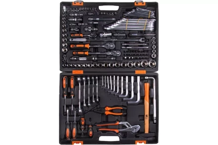 Набор инструментов, 1/2", 1/4", CrV, в кейсе 142 предм Вихрь 73/6/7/13 купить в Надыме