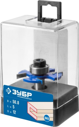 ЗУБР 50.8 x 5 мм, хвостовик 12 мм, фреза горизонтально-пазовая, Профессионал (28757-50.8-5-12) купить в Надыме