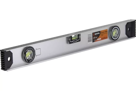 Уровень алюминиевый «Рельс» 600мм 3 глазка фрезерованный Вихрь 900/73/11/4/14 купить в Надыме