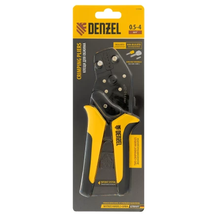 Клещи для обжима наконечников штыревых НШВ, НШВИ, НШВИ-2, 0,5-4 мм2 Denzel 17743 купить в Надыме